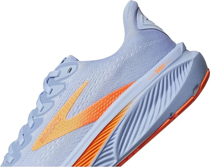 Brooks Ghost 17 Women's Running Shoes Blue Heron/White/Orange : 7.5 B - Medium, Textile - Image 7