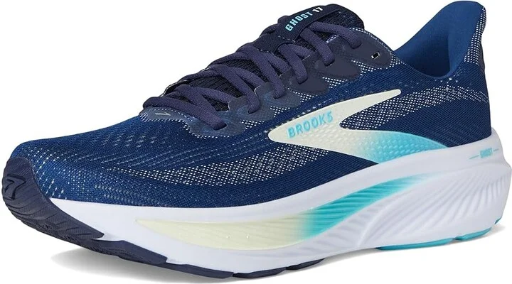 Brooks Ghost 17 Women's Running Shoes Navy/Green/Turquoise : 7 B - Medium, Textile - Image 5