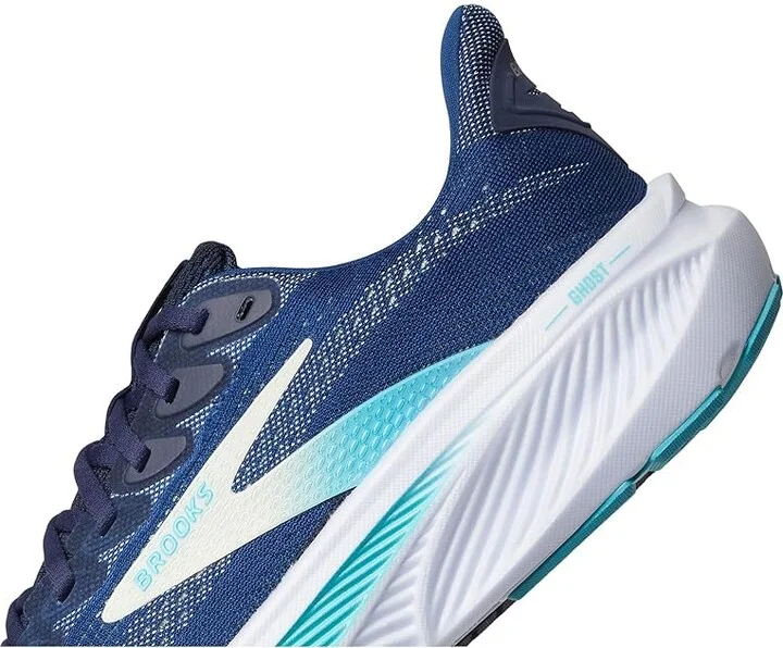 Brooks Ghost 17 Women's Running Shoes Navy/Green/Turquoise : 7 B - Medium, Textile - Image 7