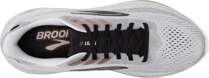 Brooks Ghost 17 Women's Running Shoes White/Black/Rose Gold : 8.5 B - Medium, Textile - Image 2