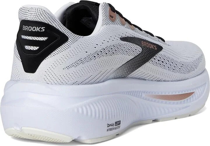 Brooks Ghost 17 Women's Running Shoes White/Black/Rose Gold : 8.5 B - Medium, Textile - Image 4