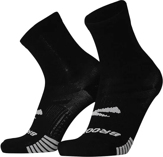 Brooks Ghost Lite Crew 2-pack Men's No Show Socks Shoes Black : SM (US Women's Shoe 4-6.5), Nylon/Spandex