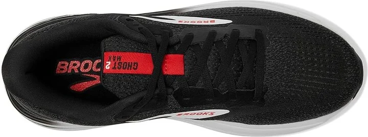 Brooks Ghost Max 2 Men's Running Shoes Black/White/Fiery Red : 11 D - Medium, Rubber - Image 2