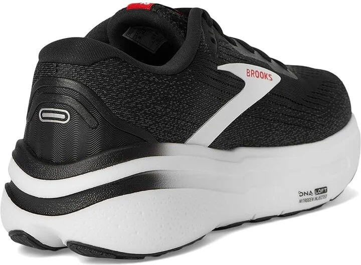 Brooks Ghost Max 2 Men's Running Shoes Black/White/Fiery Red : 11 D - Medium, Rubber - Image 4