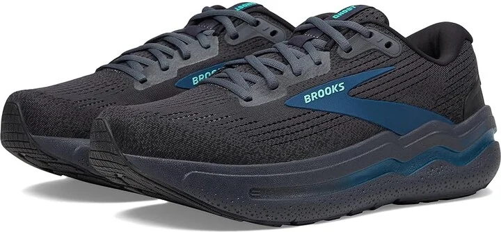 Brooks Ghost Max 2 Men's Running Shoes Ebony/Cockatoo/Blue Sapphire : 10.5 D - Medium, Rubber