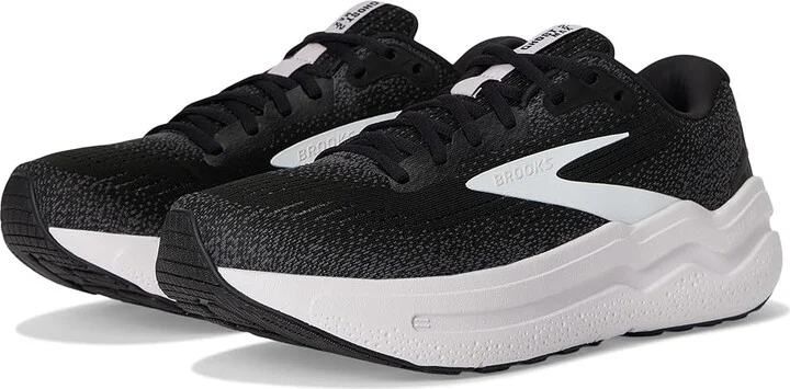 Brooks Ghost Max 2 Women's Running Shoes Black/White/Orchid Ice : 8.5 B - Medium, Rubber