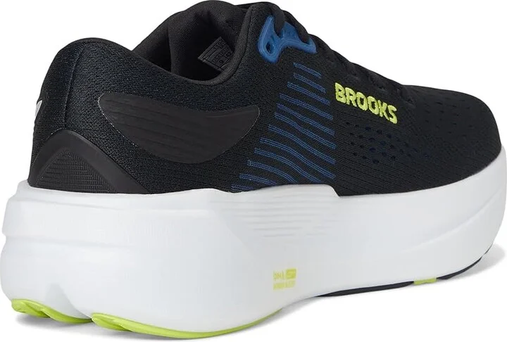 Brooks Ghost Max 3 Men's Running Shoes Black/Navy/Acid Lime : 7.5 EE - Wide, Textile - Image 4