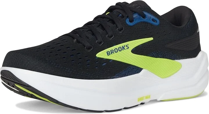 Brooks Ghost Max 3 Men's Running Shoes Black/Navy/Acid Lime : 7.5 EE - Wide, Textile - Image 5