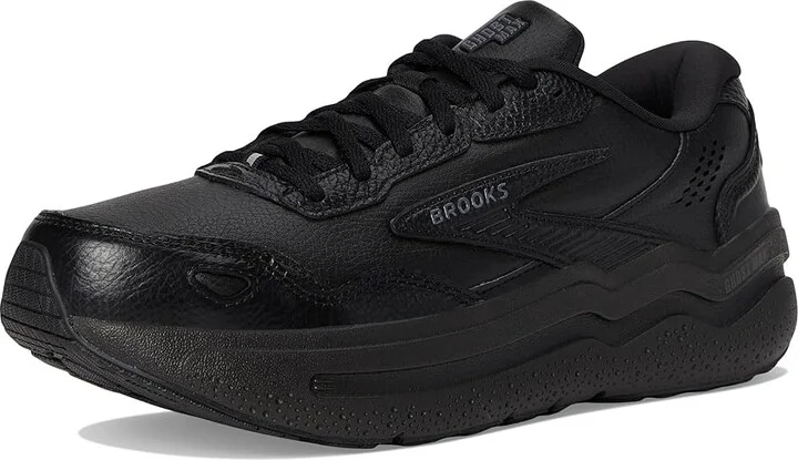 Brooks Ghost Max Leather Men's Walking Shoes Black/Black : 12.5 E - Wide - Image 5