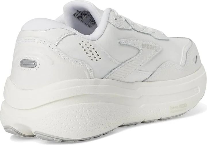 Brooks Ghost Max Leather Men's Walking Shoes White/White : 9 E - Wide - Image 4