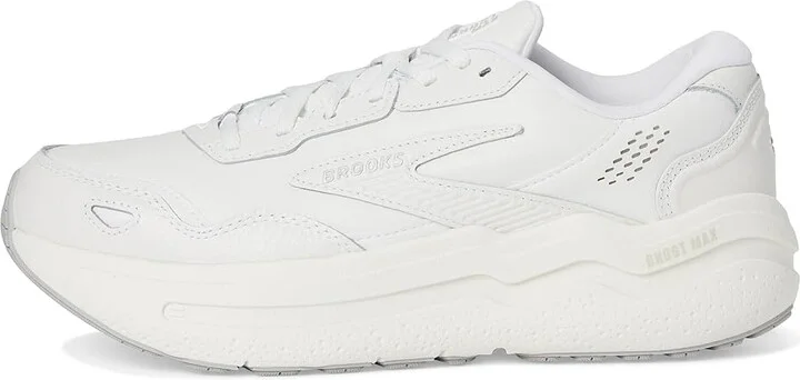 Brooks Ghost Max Leather Men's Walking Shoes White/White : 9 E - Wide - Image 6