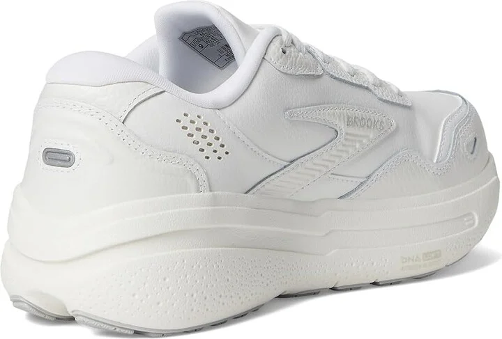 Brooks Ghost Max Leather Women's Walking Shoes White/White : 6 B - Medium, Leather/Rubber - Image 4