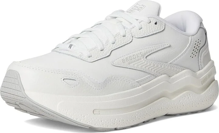 Brooks Ghost Max Leather Women's Walking Shoes White/White : 6 B - Medium, Leather/Rubber - Image 5