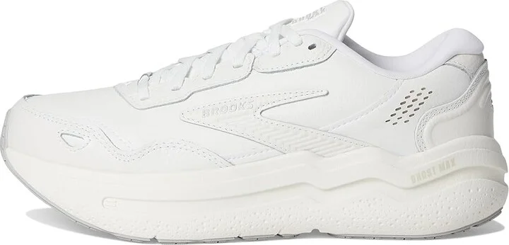 Brooks Ghost Max Leather Women's Walking Shoes White/White : 6 B - Medium, Leather/Rubber - Image 6