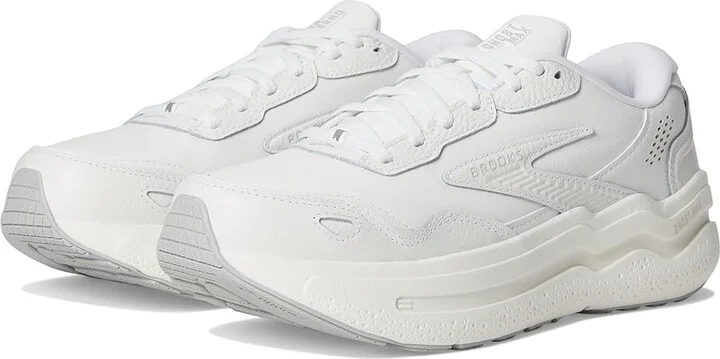 Brooks Ghost Max Leather Women's Walking Shoes White/White : 6 B - Medium, Leather/Rubber