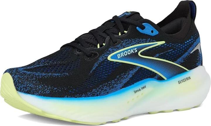 Brooks Glycerin 22 Men's Running Shoes Black/Cobalt/Neo Yellow : 10.5 E - Wide, Rubber - Image 5