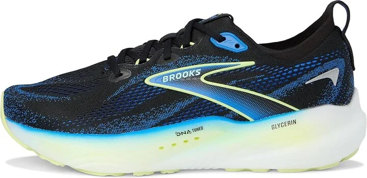 Brooks Glycerin 22 Men's Running Shoes Black/Cobalt/Neo Yellow : 10.5 E - Wide, Rubber - Image 6