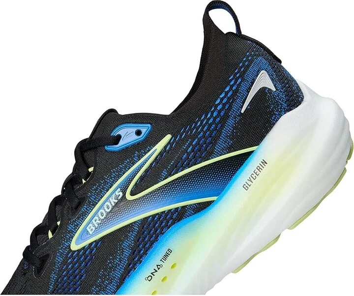 Brooks Glycerin 22 Men's Running Shoes Black/Cobalt/Neo Yellow : 10.5 E - Wide, Rubber - Image 7