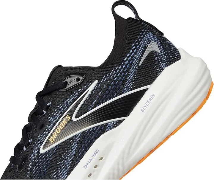 Brooks Glycerin 22 Men's Running Shoes Black/Country Blue/Orange Pop : 15 D - Medium, Rubber - Image 7