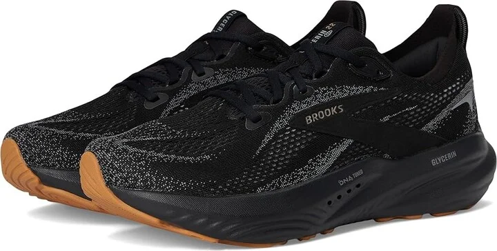 Brooks Glycerin 22 Men's Running Shoes Black/Primer Gray/Biscuit : 14 D - Medium, Rubber