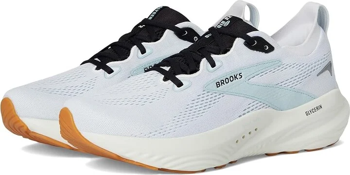 Brooks Glycerin 22 Men's Running Shoes Bright White/Winter Sky/Black : 14 D - Medium, Rubber
