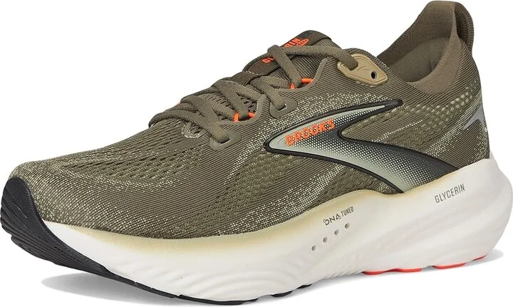 Brooks Glycerin 22 Men's Running Shoes Dusty Olive/Tea/Orange : 10 D - Medium, Rubber - Image 5