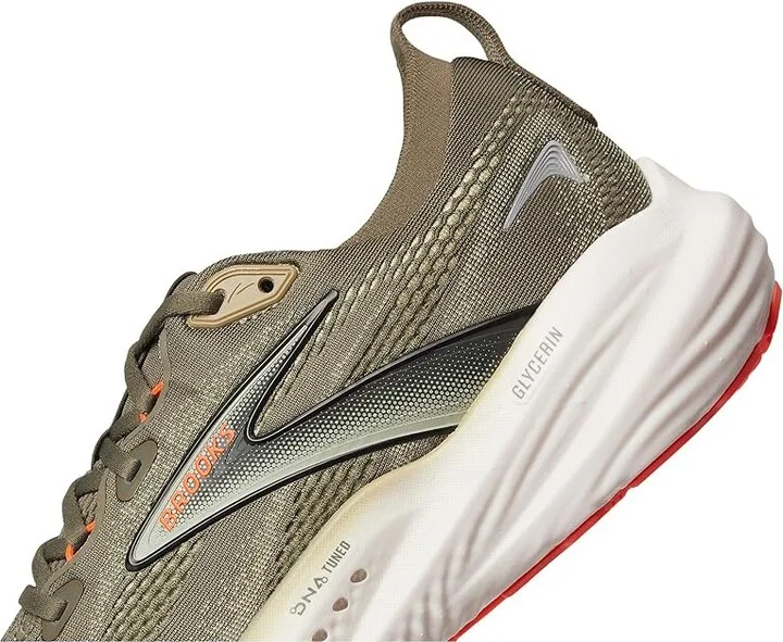Brooks Glycerin 22 Men's Running Shoes Dusty Olive/Tea/Orange : 10 D - Medium, Rubber - Image 7