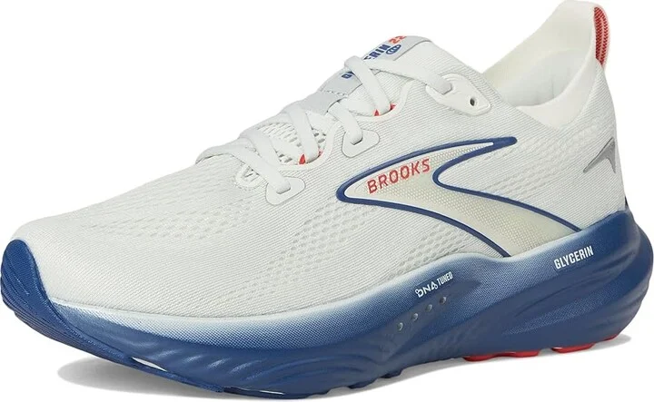 Brooks Glycerin 22 Men's Running Shoes Gray/Navy Peony/Fiery Red : 15 D - Medium, Rubber - Image 5