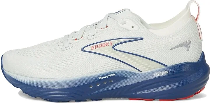 Brooks Glycerin 22 Men's Running Shoes Gray/Navy Peony/Fiery Red : 15 D - Medium, Rubber - Image 6