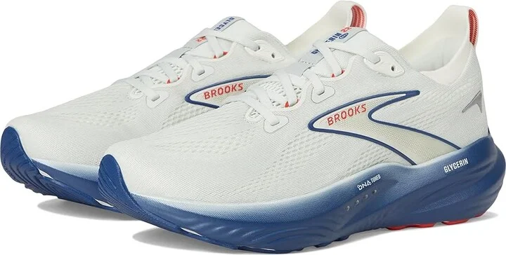 Brooks Glycerin 22 Men's Running Shoes Gray/Navy Peony/Fiery Red : 15 D - Medium, Rubber