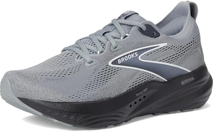 Brooks Glycerin 22 Men's Running Shoes Primer Gray/Ebony/Bluewash : 9.5 3E - Extra Wide, Rubber - Image 5