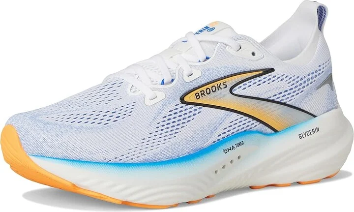 Brooks Glycerin 22 Men's Running Shoes White/Cobalt/Orange : 8 D - Medium, Rubber - Image 5