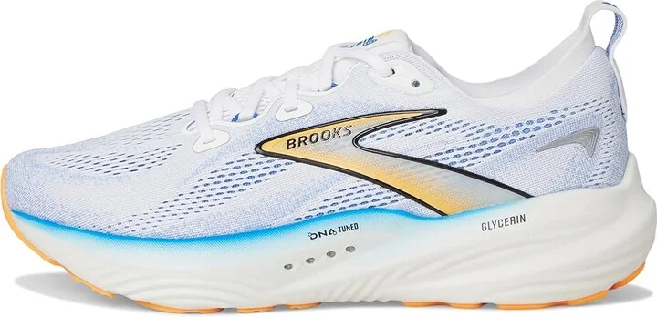 Brooks Glycerin 22 Men's Running Shoes White/Cobalt/Orange : 8 D - Medium, Rubber - Image 6