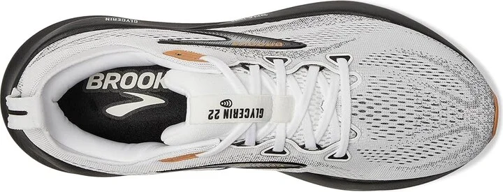 Brooks Glycerin 22 Men's Running Shoes White/Grey/Black : 8 EE - Wide, Rubber - Image 2