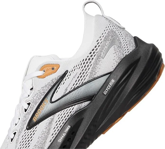 Brooks Glycerin 22 Men's Running Shoes White/Grey/Black : 8 EE - Wide, Rubber - Image 7