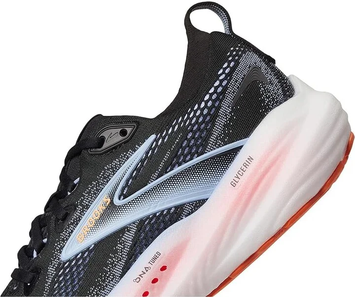 Brooks Glycerin 22 Women's Running Shoes Black/Blue Heron/Orange : 5 B - Medium - Image 7