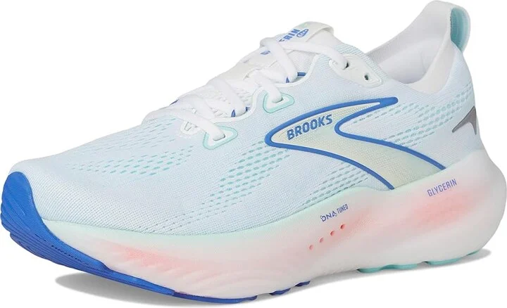 Brooks Glycerin 22 Women's Running Shoes White/Limpet Shell/Amparo Blue : 10 B - Medium - Image 5