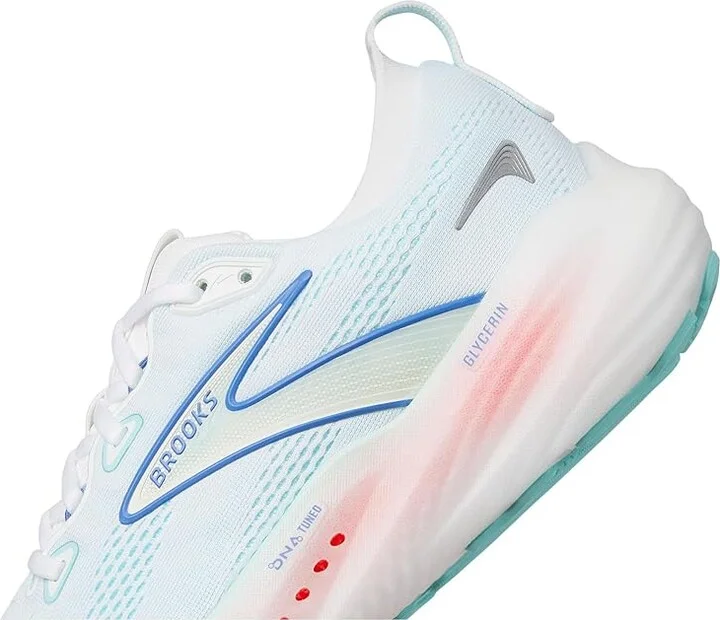 Brooks Glycerin 22 Women's Running Shoes White/Limpet Shell/Amparo Blue : 10 B - Medium - Image 7