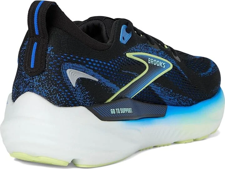 Brooks Glycerin GTS 22 Men's Running Shoes Black/Cobalt/Neo Yellow : 10.5 D - Medium, Synthetic - Image 4
