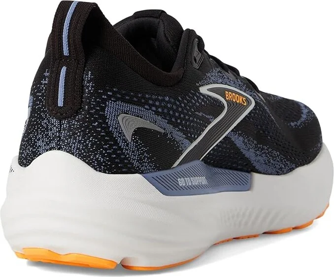 Brooks Glycerin GTS 22 Men's Running Shoes Black/Country Blue/Orange Pop : 12.5 D - Medium, Synthetic - Image 4