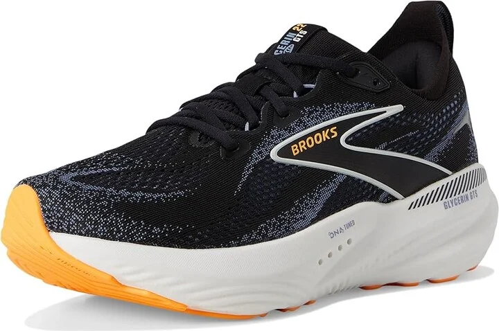 Brooks Glycerin GTS 22 Men's Running Shoes Black/Country Blue/Orange Pop : 12.5 D - Medium, Synthetic - Image 5