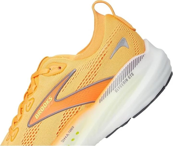 Brooks Glycerin GTS 22 Men's Running Shoes Orange/Nightlife/White : 12 D - Medium, Synthetic - Image 7