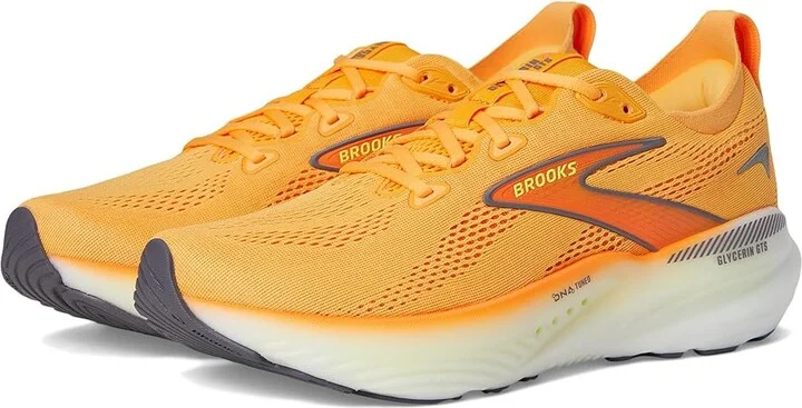Brooks Glycerin GTS 22 Men's Running Shoes Orange/Nightlife/White : 12 D - Medium, Synthetic