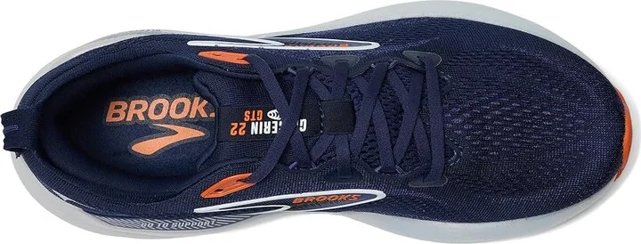Brooks Glycerin GTS 22 Men's Running Shoes Peacoat/Blue Ribbon/Orange : 12 D - Medium, Synthetic - Image 2