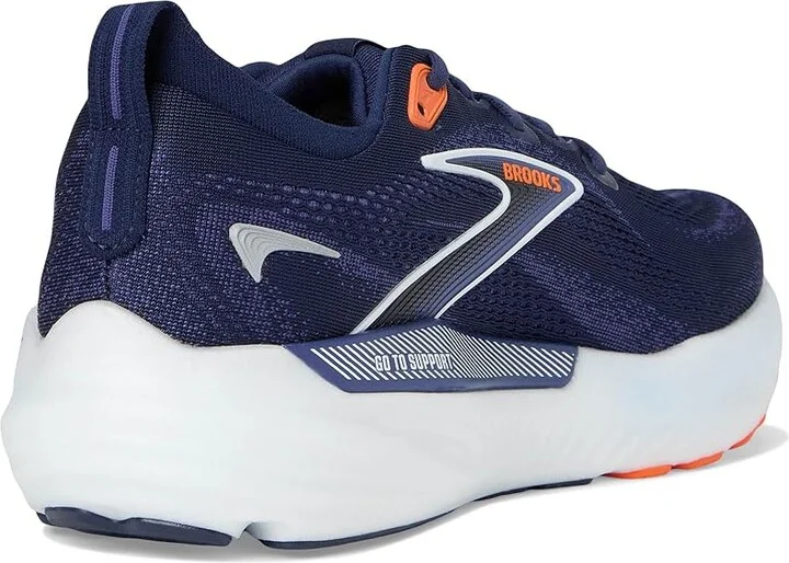 Brooks Glycerin GTS 22 Men's Running Shoes Peacoat/Blue Ribbon/Orange : 12 D - Medium, Synthetic - Image 4