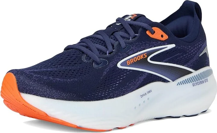 Brooks Glycerin GTS 22 Men's Running Shoes Peacoat/Blue Ribbon/Orange : 12 D - Medium, Synthetic - Image 5