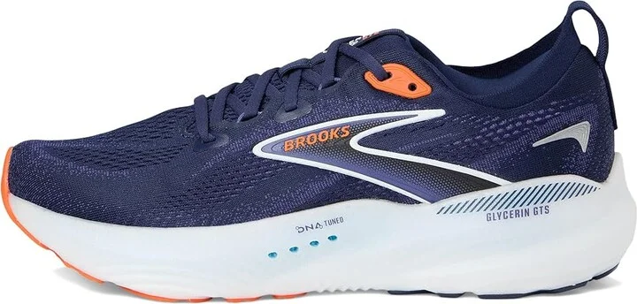 Brooks Glycerin GTS 22 Men's Running Shoes Peacoat/Blue Ribbon/Orange : 12 D - Medium, Synthetic - Image 6