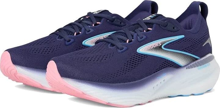 Brooks Glycerin GTS 22 Women's Running Shoes Blue Ribbon/Peacoat/Dianthus : 7 EE - Extra Wide, Synthetic