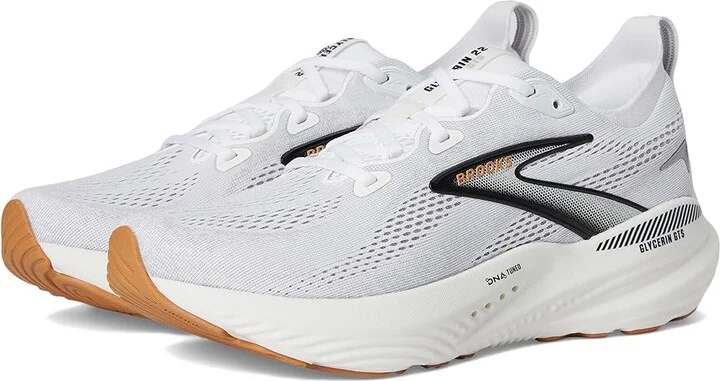 Brooks Glycerin GTS 22 Women's Running Shoes White/Grey/Black : 9.5 B - Medium, Synthetic