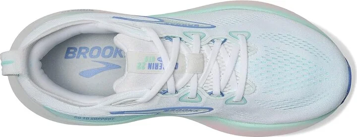 Brooks Glycerin GTS 22 Women's Running Shoes White/Limpet Shell/Amparo Blue : 10.5 B - Medium, Synthetic - Image 2